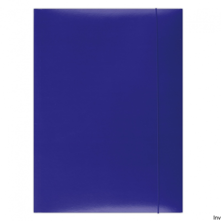 Teczka z gumką Office Products, A4, 350gsm, 3-skrzydłowa, niebieska