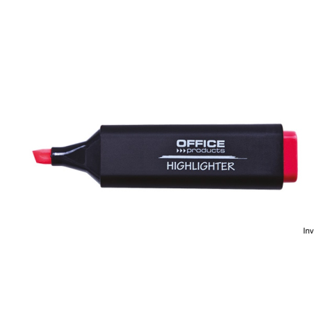 Zakreślacz czerwony Office Products, tusz wodny, 1-5 mm, 250 m, nietoksyczny, do wszystkich rodzajów papieru