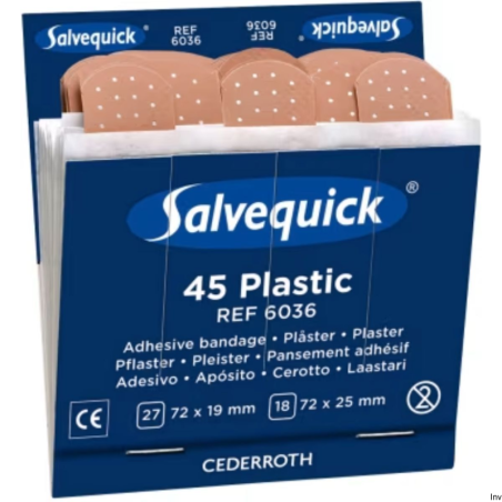 Plastry plastikowe CEDERROTH Salvequick 6036, 20 sztuk