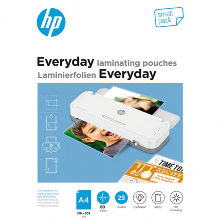 Folie laminacyjne HP EVERYDAY, A4, 80 mic, 25 szt., przezroczyste/połysk