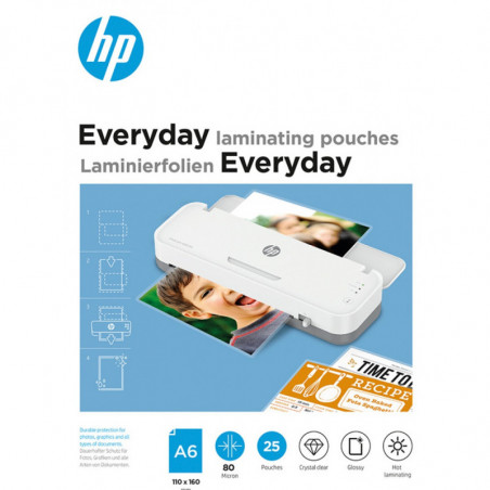 Folie laminacyjne HP EVERYDAY, A6, 80 mic, 25 szt., przezroczyste/połysk