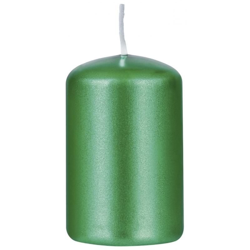 Świeca słupek DONAU HOME Adwent Lakier, 50x80mm, 4 szt., zielony połysk
