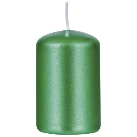 Świeca słupek DONAU HOME Adwent Lakier, 50x80mm, 4 szt., zielony połysk
