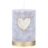 Świeca słupek DONAU HOME Golden Heart, 70x100mm, grafitowy
