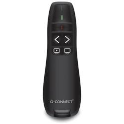 Prezenter ze wskaźnikiem laserowym Q-CONNECT, 5‑przyciskowy, czarny