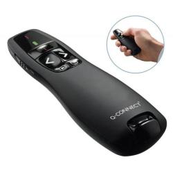 Prezenter ze wskaźnikiem laserowym Q-CONNECT, 5‑przyciskowy, czarny