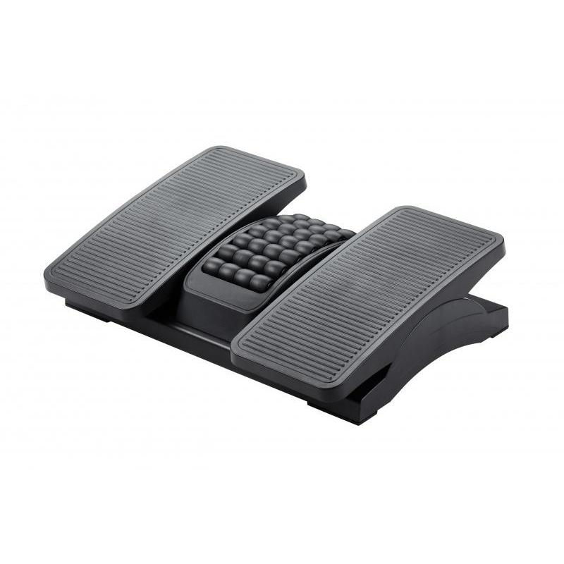 Podnóżek Q-CONNECT, 430x320mm, z oddzielnymi platformami na nogi, masażer, czarny