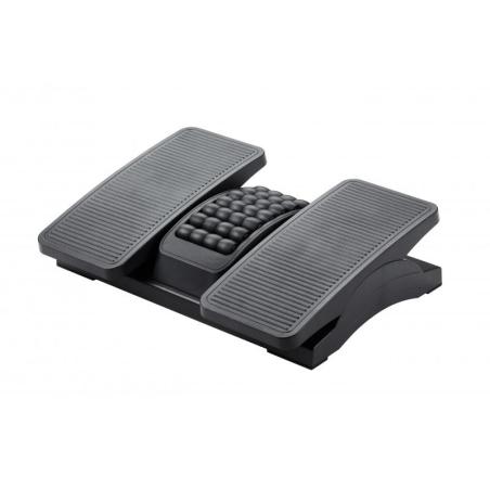 Podnóżek Q-CONNECT, 430x320mm, z oddzielnymi platformami na nogi, masażer, czarny