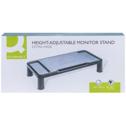 Podstawka pod monitor Q-CONNECT, 55,5x26,5cm, z regulacją wysokości, czarna