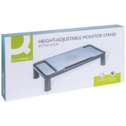 Podstawka pod monitor Q-CONNECT, 55,5x26,5cm, z regulacją wysokości, czarna