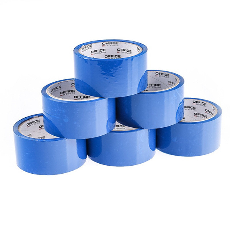 PAKIET Taśma pakowa OFFICE PRODUCTS, 48mm x 50y, 36mic, EAN na 1szt., niebieska