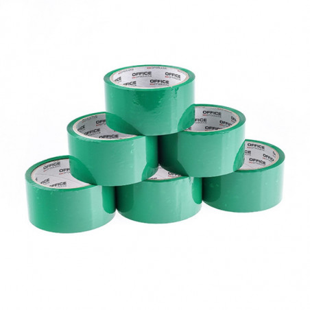 PAKIET Taśma pakowa OFFICE PRODUCTS, 48mm x 50y, 36mic, EAN na 1szt., zielona