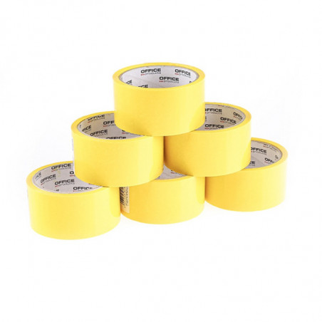 PAKIET Taśma pakowa OFFICE PRODUCTS, 48mm x 50y, 36mic, EAN na 1szt., zółta