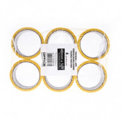 PAKIET Taśma pakowa OFFICE PRODUCTS, 48mm x 50y, 36mic, EAN na 1szt., zółta