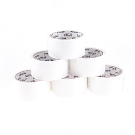 PAKIET Taśma pakowa OFFICE PRODUCTS, 48mm x 50y, 36mic, EAN na 1szt., biała