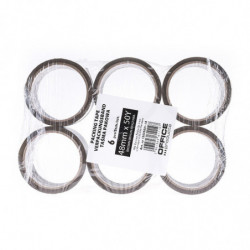 PAKIET Taśma pakowa OFFICE PRODUCTS, 48mm x 50y, 36mic, EAN na 1szt., brązowa