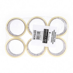 PAKIET Taśma pakowa OFFICE PRODUCTS, 48mm x 50y, 36mic, EAN na 1szt., transparentna