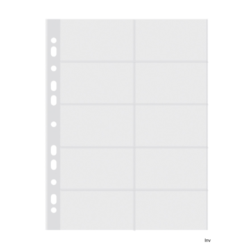 Koszulka na wizytówki Biella A4 60μm transparentna na 10 sztuk 95x60mm