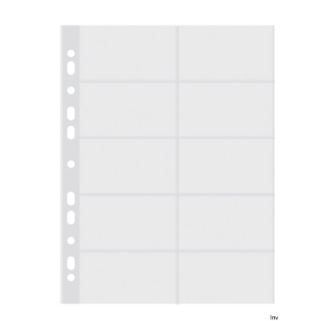 Koszulka na wizytówki Biella A4 60μm transparentna na 10 sztuk 95x60mm