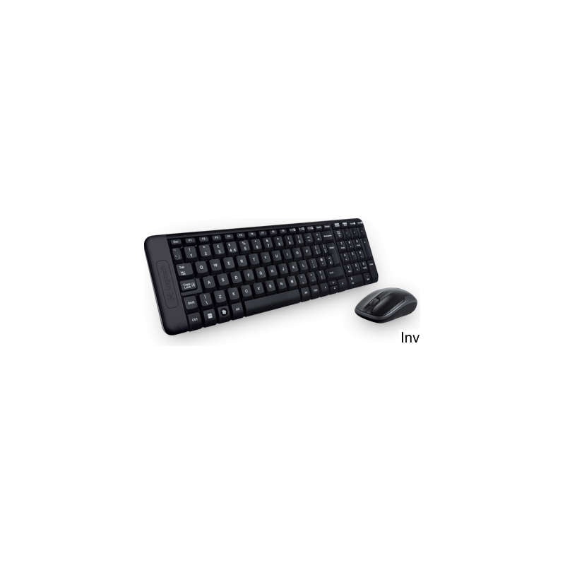 Klawiatura i mysz bezprzewodowa Logitech MK220 czarna zestaw