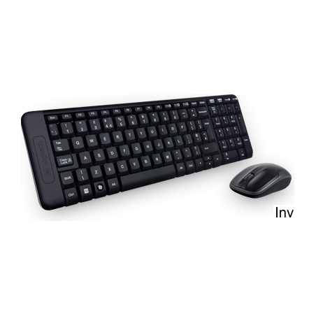 Klawiatura i mysz bezprzewodowa Logitech MK220 czarna zestaw