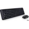Klawiatura i mysz bezprzewodowa Logitech MK220 czarna zestaw