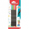 Cienkopis GraphPeps Maped 0,4 mm 4 sztuki kolory fancy (błękitny, zielony, różowy, pomarańczowy)