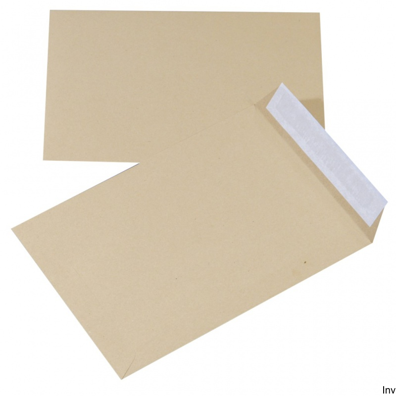 Koperty brązowe z taśmą silikonową Office Products B5 176x250mm 90gsm 10 sztuk