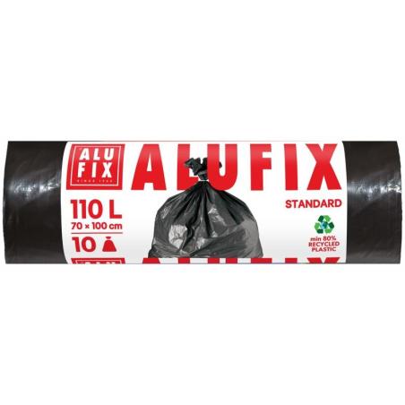 Worki na śmieci ALUFIX, LDPE, 110l, 10 szt., czarne