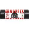 Worki na śmieci ALUFIX, LDPE, 150l, 10 szt., czarne