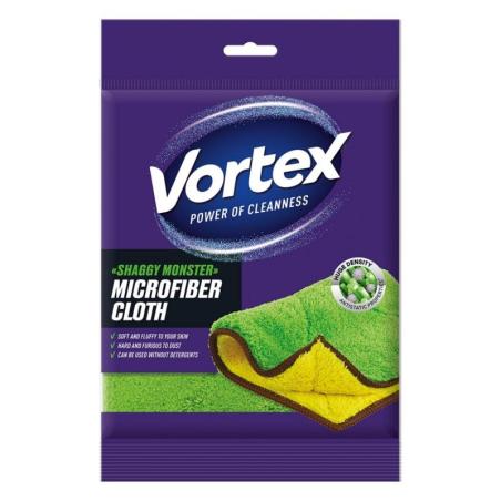 Ściereczka z mikrofibry VORTEX Shaggy Monster, zielono-żółta