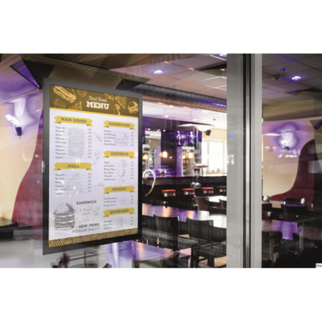 Ramka plakatowa DURAFRAME SUN A3 czarna Durable do prezentacji informacji na powierzchniach szklanych