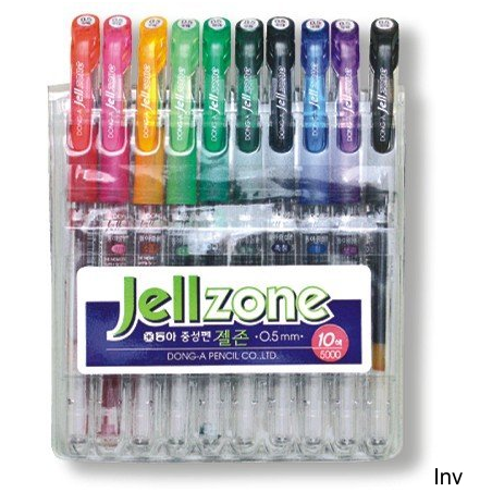 Pióro żelowe Micro Duo Zone 0,5 mm, 10 sztuk, wodoodporny tusz, wymienny wkład