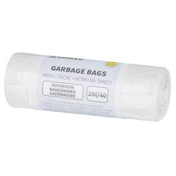 Worki na śmieci DONAU HOME, łazienkowe (HDPE), 20l, 40 szt., białe
