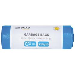 Worki na śmieci DONAU HOME, do segregacji, papier (LDPE), 120l, 10 szt., niebieskie
