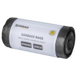 Worki na śmieci DONAU HOME, mocne (LDPE), 120l, 25 szt., czarne