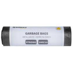 Worki na śmieci DONAU HOME, mocne (LDPE), 240l, 10 szt., czarne