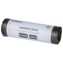 Worki na śmieci DONAU HOME, mocne (LDPE), 240l, 10 szt., czarne