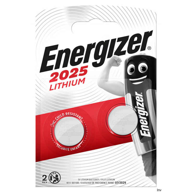 Bateria litowa Energizer CR2025 3V (2 sztuki) do e-booków, gier, pilotów i urządzeń elektronicznych