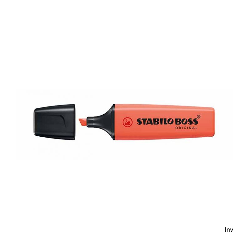 Zakreślacz Stabilo BOSS pastelowy czerwony 70/140, grubość linii 2 mm i 5 mm, tusz na bazie wody