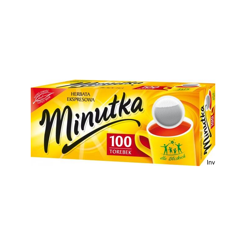Herbata MINUTKA, ekspresowa czarna, 100 torebek