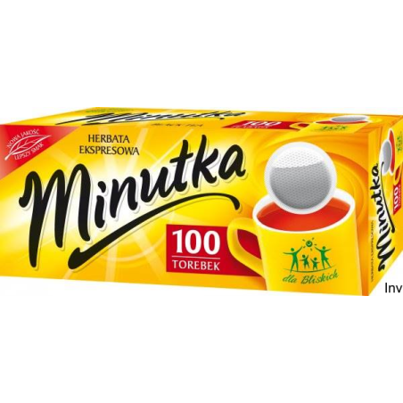Herbata MINUTKA, ekspresowa czarna, 100 torebek