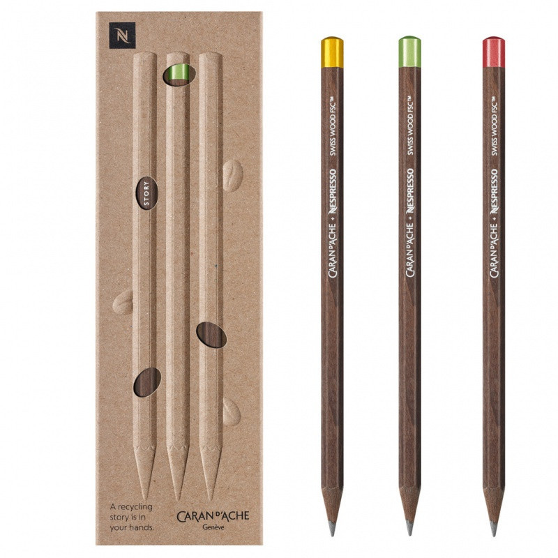 Ołówki Nespresso Swiss Wood 3szt