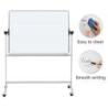 Tablica mobilna suchoś. -magn. OFFICE PRODUCTS, dwustronna, lakierowana, rama aluminiowa, regulacja kąta nachylenia, 120x90cm, b