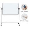 Tablica mobilna suchoś. -magn. OFFICE PRODUCTS, dwustronna, lakierowana, rama aluminiowa, regulacja kąta nachylenia, 150x100cm,