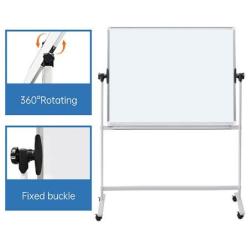 Tablica mobilna suchoś. -magn. OFFICE PRODUCTS, dwustronna, lakierowana, rama aluminiowa, regulacja kąta nachylenia, 150x120cm,