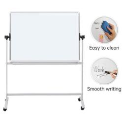 Tablica mobilna suchoś. -magn. OFFICE PRODUCTS, dwustronna, lakierowana, rama aluminiowa, regulacja kąta nachylenia, 200x100cm,