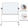 Tablica mobilna suchoś. -magn. OFFICE PRODUCTS, dwustronna, lakierowana, rama aluminiowa, regulacja kąta nachylenia, 200x100cm,