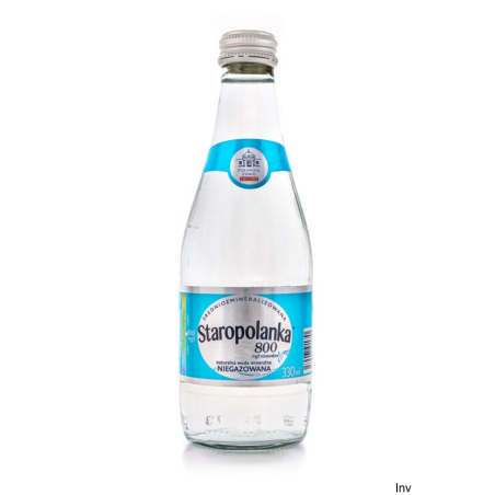 Woda mineralna Staropolanka 330ml niegazowana szkło zgrzewka 12 sztuk