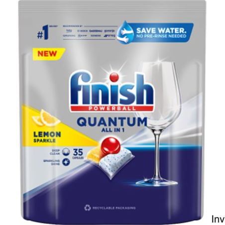 FINISH Kapsułki do zmywarki Quantum All-in-1 35 sztuk lemon